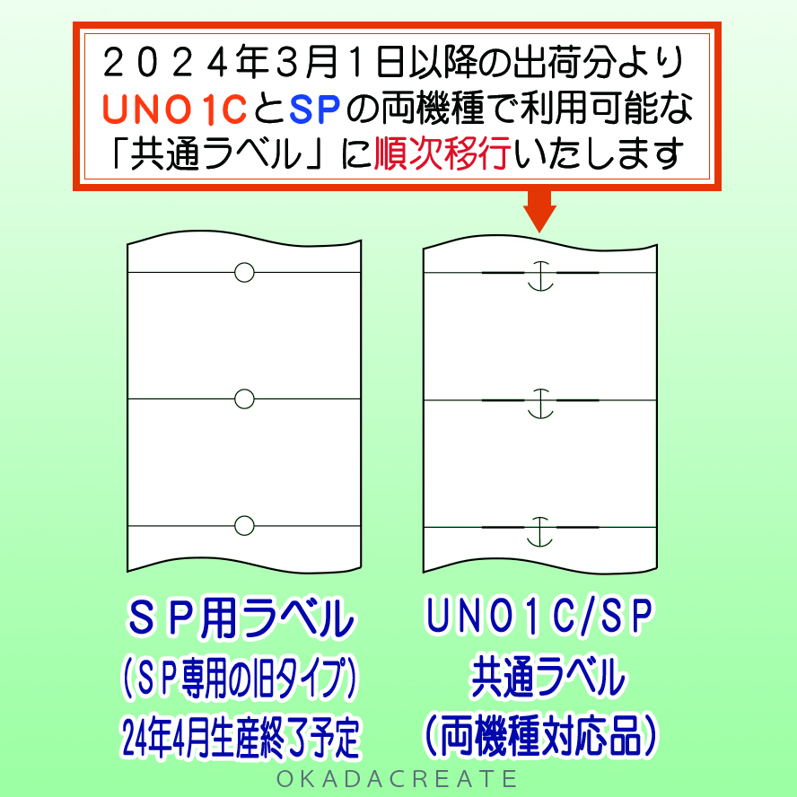 SP/UNO1C共通ラベル